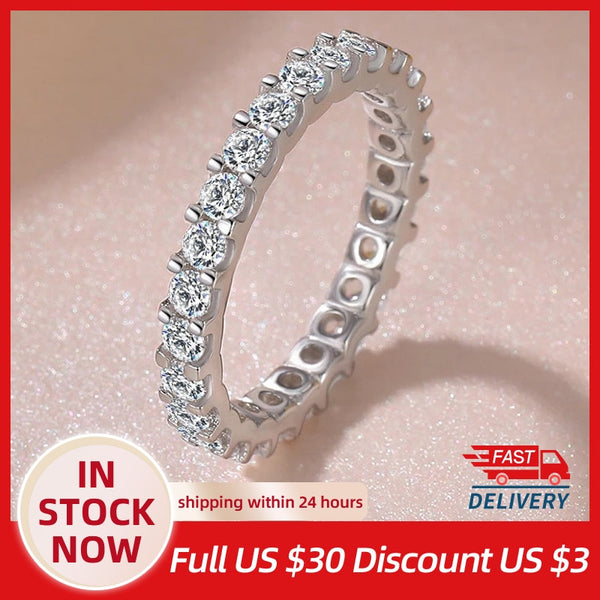 S925 Silver Rings For Women Cubic Zirconia Ring Bridal Wedding Engagement Trendy Jewelry